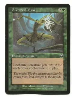 Ancestral Mask MTG Enchant Card Mercadian Masques 1x HP Magic the Gathering - Image 1
