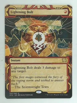 MTG Bling - Showcase - Lightning Bolt - Strixhaven Mystical Archive -R257 - Image 1