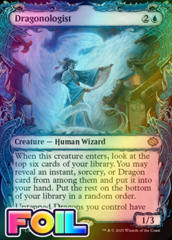 x1 Dragonologist TDM MTG 295 FOIL SHOWCASE RARE M/NM 1x - Image 1