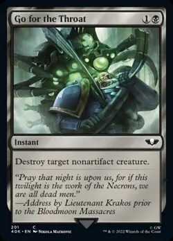 Go for the Throat - Universes Beyond: Warhammer 40,000 - 201 - MTG - NM - Image 1