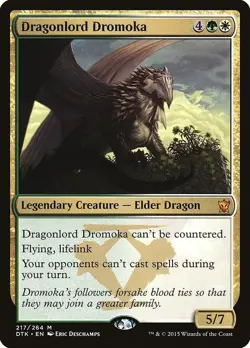 Dragonlord Dromoka - Dragons of Tarkir - 217/264 - MTG - LP - Mythic ---- FOIL - Image 1