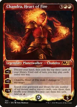 Chandra, Heart of Fire (Showcase) - Core Set 2021 - 301 - MTG - MP --- FOIL - Image 1
