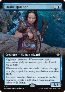 Drake Hatcher (Extended Art) - Foundations - 0452 - MTG - NM - Rare - Image 1
