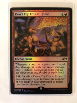 Don't Try This at Home - Unfinity - 105/244 - MTG - NM - Rare --- FOIL - Image 1