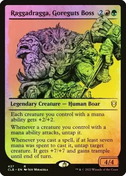 Raggadragga, Goreguts Boss (Showcase) - 437 - FOIL - MTG - LP - Image 1