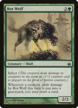 Rot Wolf - 90/155 - Mirrodin Besieged - MTG - LP - Image 1