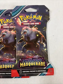 Pokemon Scarlet & Violet Twilight Masquerade Sleeved Booster Packs (6) - Image 2
