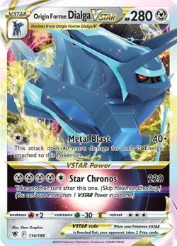 Origin Forme Dialga VSTAR - 114/189 - Pokemon TCG Astral Radiance - LP - HOLO - Image 1