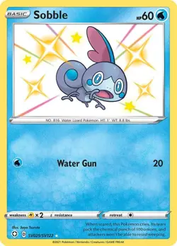Sobble - Shining Fates SV025/SV122 - Pokemon TCG - NM - Shiny Holo Rare - Image 1