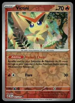 Victini - 021/191 - Surging Sparks - Pokemon TCG - LP - Reverse Holo - Image 1