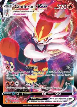 Cinderace VMAX - 036/192 - Pokemon TCG - Rebel Clash - NM - HOLO - Image 1