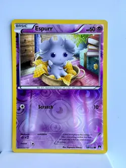NM Pokemon TCG Espurr XY - BREAKpoint #58 Reverse Holo - Image 1