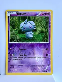 Espurr 42/106 XY Flashfire REVERSE HOLO Pokemon LP - Image 1