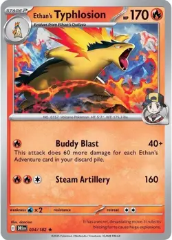 Ethan's Typhlosion - 034/182 - Destined Rivals - Pokemon TCG - NM - Holo Rare - Image 1