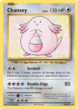 Chansey - 70/108 - Pokemon TCG Evolutions (2016) - LP - Holo Rare - Image 1