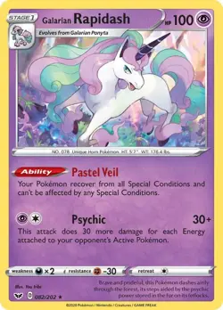 Galarian Rapidash - 082/202 - Sword & Shield - Pokemon TCG - LP - Rare - Image 1