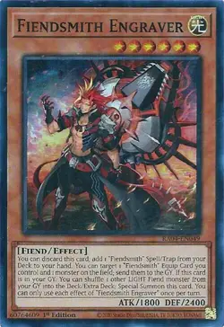 Fiendsmith Engraver - Quarter Century Stampede - Yu-Gi-Oh! - LP - FOIL - Image 1
