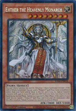 Ehther the Heavenly Monarch (Secret Rare) - Yu-Gi-Oh! - Quarter Century Stamede - Image 1