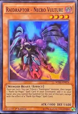 Raidraptor - Necro Vulture - Wing Raiders - Yu-Gi-Oh! TCG - LP - 1st Edition - Image 1