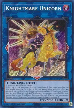 Knightmare Unicorn - Alternate Art Secret Rare - Yu-Gi-Oh! - LP - 1st Edition - Image 1