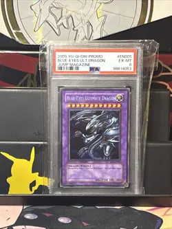 2005 YU-GI-OH! PROMO JUMP MAGAZINE #EN005 BLUE-EYES ULTIMATE DRAGON PSA ex-mt 6 - Image 1