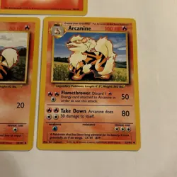 Vintage Pokemon Card Lot of 3 Base Set 1999 Rare Keiji Kinebuchi Art Set 90s - Image 2