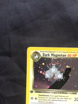 Pokemon Cards: Team Rocket 1st Edition Rare Holo: Dark Magneton 11/82 - Image 3