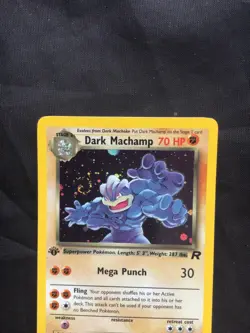 Pokemon Cards: Team Rocket 1st Edition Rare Holo: Dark Machamp 10/82 - Image 2