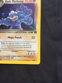 Pokemon Cards: Team Rocket 1st Edition Rare Holo: Dark Machamp 10/82 - Image 5