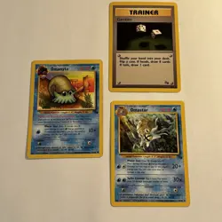 Vintage Pokemon Cards Lot of 3 Cards Fossil Set 1999 Regular LP 90s WOTC - Image 1