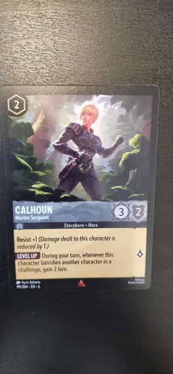 Disney Lorcana TCG Calhoun Marine Sergeant 191/204 Azurite Sea Regular Card Rare - Image 1