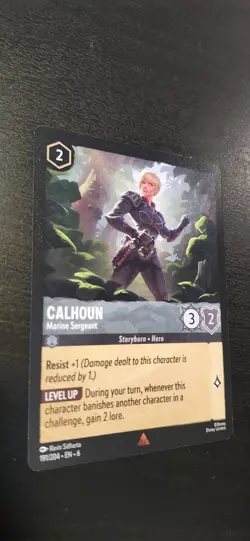 Disney Lorcana TCG Calhoun Marine Sergeant 191/204 Azurite Sea Regular Card Rare - Image 2