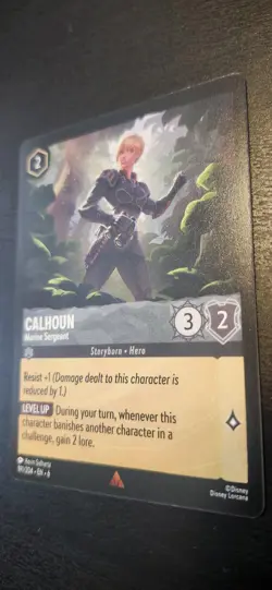 Disney Lorcana TCG Calhoun Marine Sergeant 191/204 Azurite Sea Regular Card Rare - Image 3