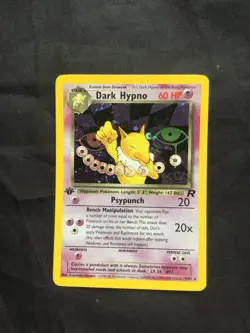 Pokemon Cards: Team Rocket 1st Edition Rare Holo: Dark Hypno 9/82 - Image 1