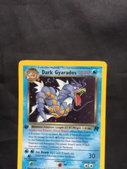 Pokemon Cards: Team Rocket 1st Edition Rare Holo: Dark Gyarados 8/82 - Image 2