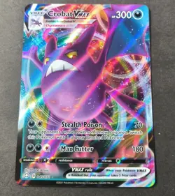Pokemon Shining Fates Crobat VMAX Ultra Rare Card 045/072 NM - Image 1