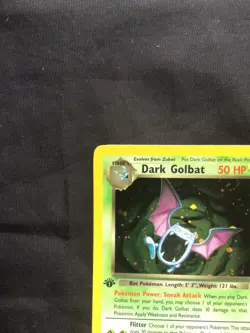 Pokemon Cards: Team Rocket 1st Edition Rare Holo: Dark Golbat 7/82 - Image 3