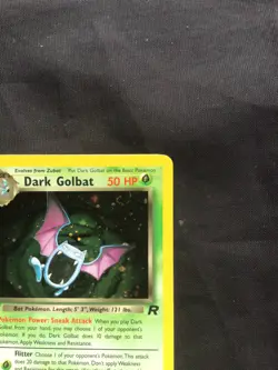 Pokemon Cards: Team Rocket 1st Edition Rare Holo: Dark Golbat 7/82 - Image 4