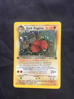 Pokemon Cards: Team Rocket 1st Edition Rare Holo: Dark Dugtrio 6/82 - Image 1