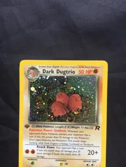 Pokemon Cards: Team Rocket 1st Edition Rare Holo: Dark Dugtrio 6/82 - Image 2