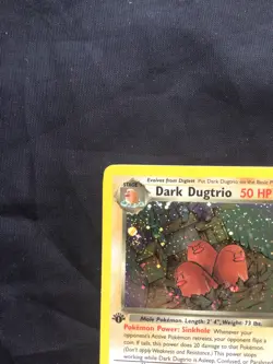 Pokemon Cards: Team Rocket 1st Edition Rare Holo: Dark Dugtrio 6/82 - Image 3