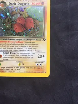 Pokemon Cards: Team Rocket 1st Edition Rare Holo: Dark Dugtrio 6/82 - Image 5