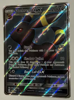 Umbreon GX 142/149 Sun & Moon Full Art Ultra Rare Pokemon Card Near Mint/ Mint - Image 3