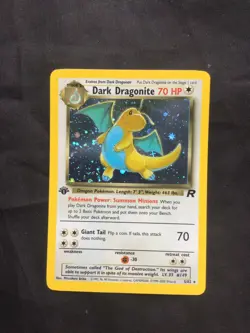 Pokemon Cards: Team Rocket 1st Edition Rare Holo: Dark Dragonite 5/82 - Image 1