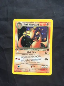 Pokemon Cards: Team Rocket 1st Edition Rare Holo: Dark Charizard 4/82 - Image 1