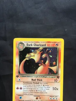 Pokemon Cards: Team Rocket 1st Edition Rare Holo: Dark Charizard 4/82 - Image 2
