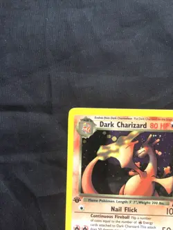 Pokemon Cards: Team Rocket 1st Edition Rare Holo: Dark Charizard 4/82 - Image 3