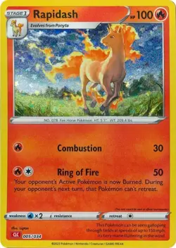 Rapidash - Trading Card Game Classic - 005/034 - Pokemon TCG - NM - Holo - Image 1