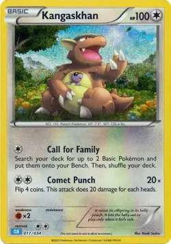 Kangaskhan - Trading Card Game Classic - 017/034 - Pokemon TCG - NM - Holo - Image 1
