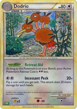 Dodrio - Trading Card Game Classic - 014/034 - Pokemon TCG - NM - Holo - Image 1